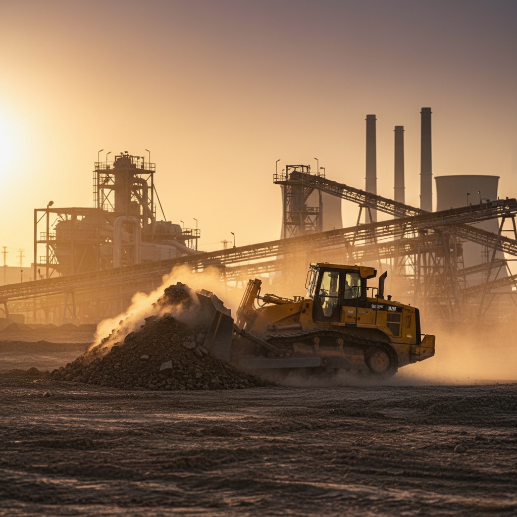 Crane on construction site